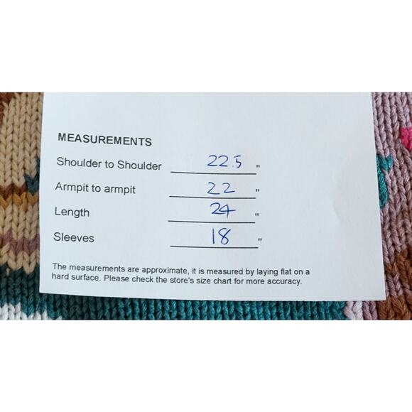 VTG 80s Peruvian Connection Floral Fruit Chunky Handknit Cardigan M Cottage Farm - Picture 10 of 16